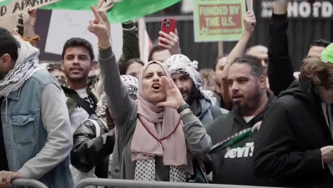 A still from October 8, which shines a light on protests at unis following the October 7 attacks.