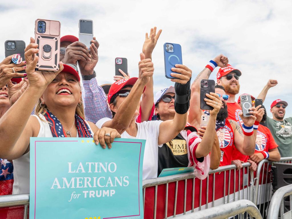 The former president continues campaigning around the country amid ongoing legal troubles. Picture: Getty/AFP