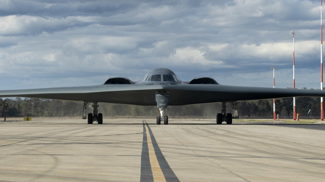 US Air Force B-2 Spirit stealth bombers from the 509th Bomb Wing arrive at RAAF Base Amberley. Picture: Supplied