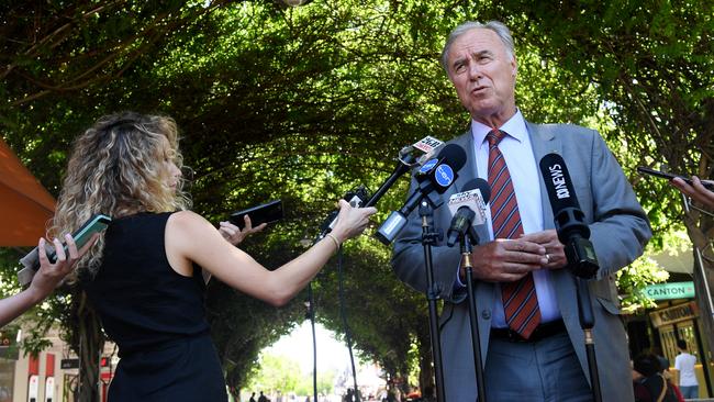 Liberal Member for Bennelong John Alexander in Eastwood, down the hill from his new home in Epping. Picture: AAP