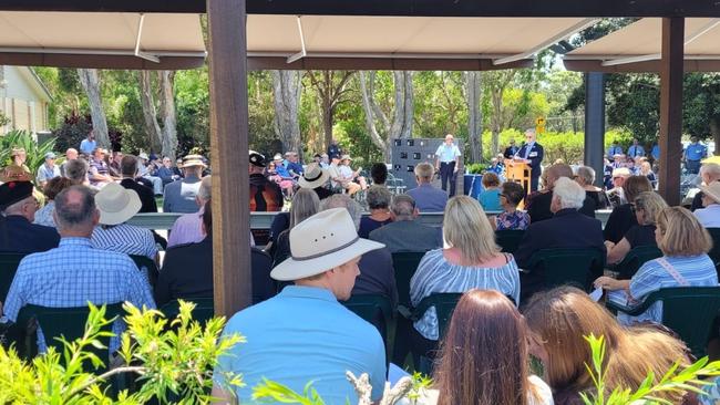 More than 200 people gathered for Remembrance Day at Caloundra. Photo: RSL