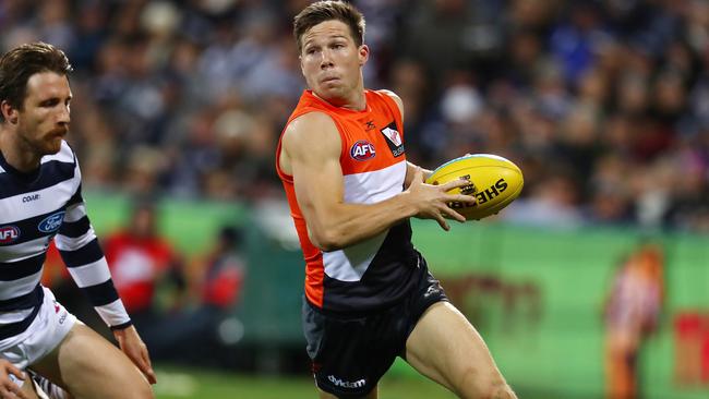 Toby Greene injured his foot while on holidays. Michael Klein