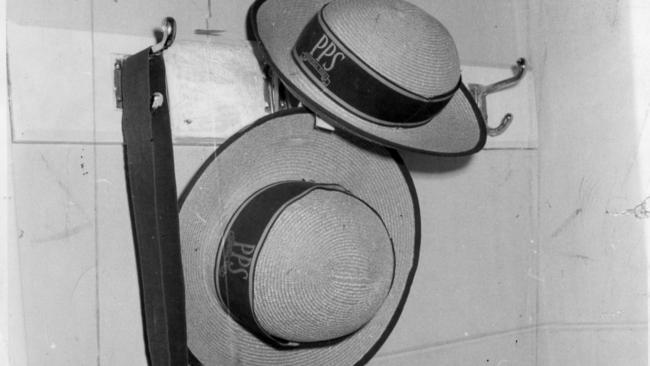 MEMORIES ... the children’s Paringa Park Primary School hats hang in the Beaumont family home.