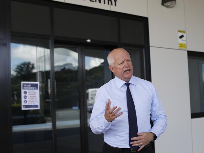 Northern NSW Local Health District chief executive Wayne Jones outside Byron Central Hospital on Thursday, April 2. Mr Jones has announced new measures to help slow the spread of coronavirus (COVID-19).