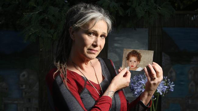 Belinda Valentine at home holding a photo of her granddaughter Chloe, who died on January 20, 2012. Picture Emma Brasier