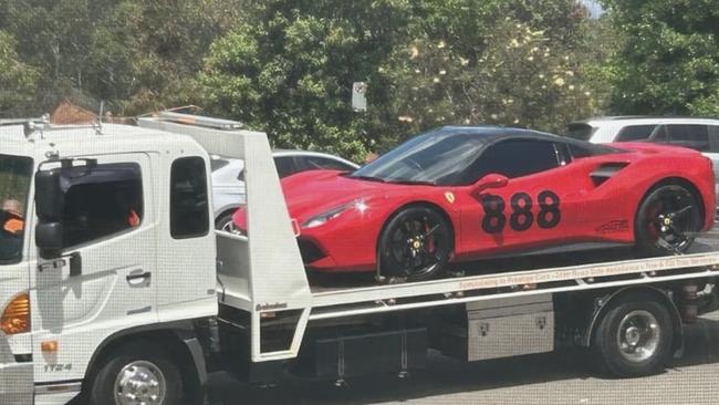 One of the Ferraris seized in Dural.