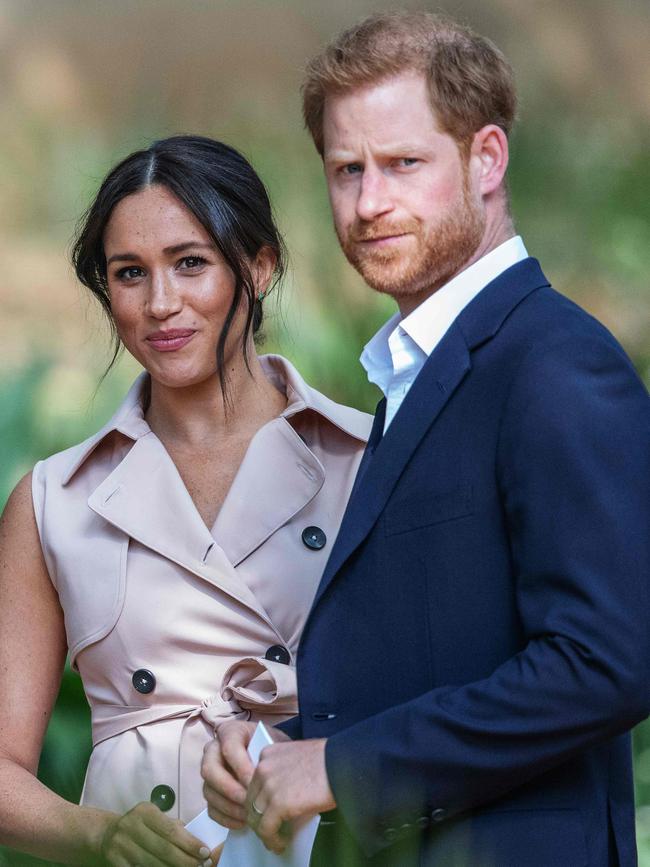 Prince Harry, Duke of Sussex with wife Meghan, the Duchess of Sussex. Picture: AFP