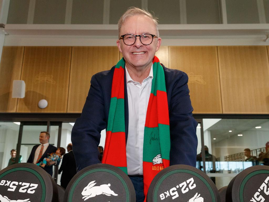 Prime Minister Anthony Albanese is a diehard Rabbitohs fan. Picture: David Swift