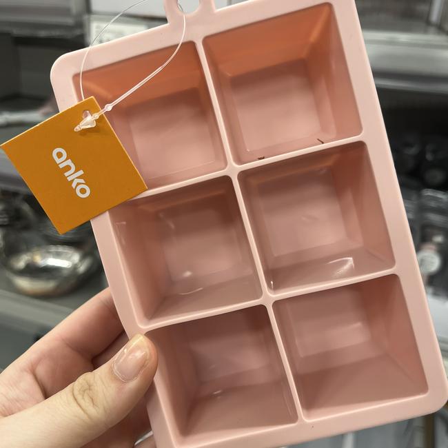 He recommends using a large silicone mould to make ice blocks – like this $1.50 one from Kmart. Picture: Supplied/news.com.au