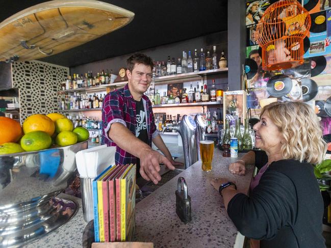 Cameron Ekins and Lee Thackrah in the new Lum Bar in Parkdale. Picture: Valeriu Campan