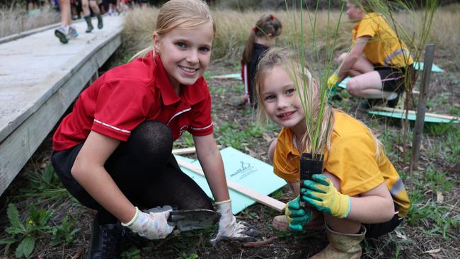 Students at Tatachilla Lutheran College get to spend time outdoors in the school’s 3.4 hectare ‘EcoClassroom Sanctuary’. Picture: Supplied