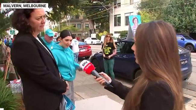 A screenshot from the live Sky News broadcast.
