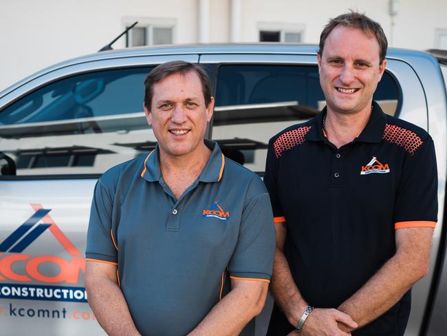 KCom Constructions’ Greg Clarke and Brett McManus. Picture: Supplied.