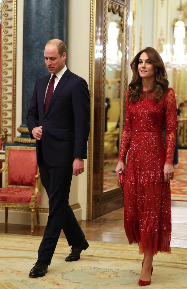 Prince William and Catherine, Duchess of Cambridge arrive at a reception to mark the UK-Africa Investment Summit at Buckingham Palace. Picture: Getty