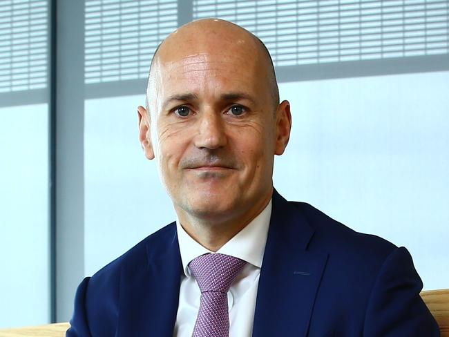 26/02/218. QBE Boss Pat Regan at their Sydney headquarters after announcing full year results. Britta Campion / The Australian