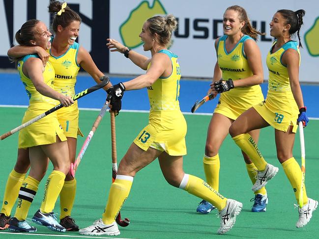 Let’s hope we see plenty of this from the Hockeyroos during the FIH Pro League. Picture: Getty Images for FIH