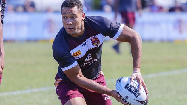 Maroons rookie Moses Mbye has impressed in his first Origin camp. Picture: AAP