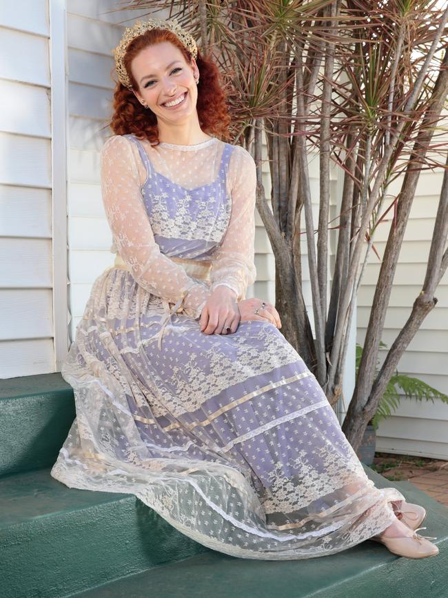 Yellow Wiggle Emma Watkins at home in Ryde. Picture: John Fotiadis