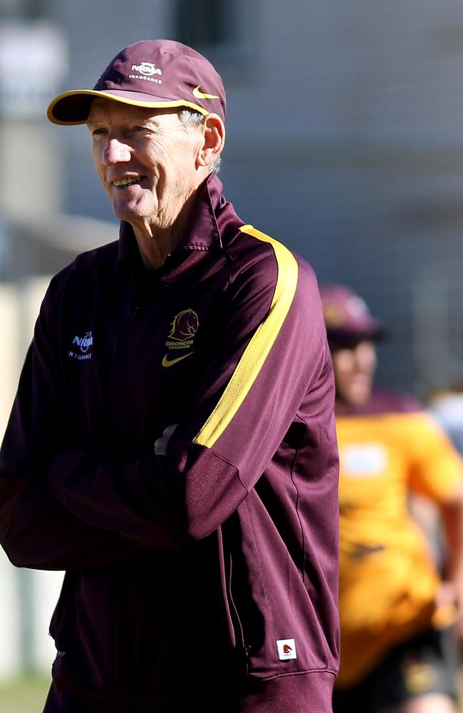 Brisbane Broncos coach Wayne Bennett at Red Hill. Picture: Tara Croser