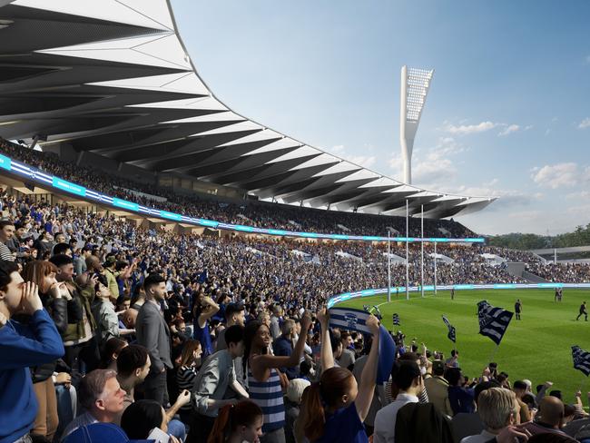 The $142 million redevelopment of Kardinia Park.