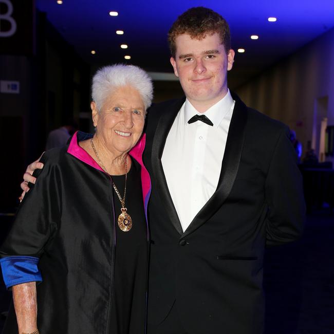 Dawn Fraser and her grandson Jackson Fraser.