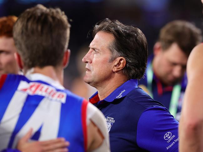 Bulldogs fans are becoming frustrated with Luke Beveridge. Picture: Sarah Reed/AFL Photos via Getty Images.