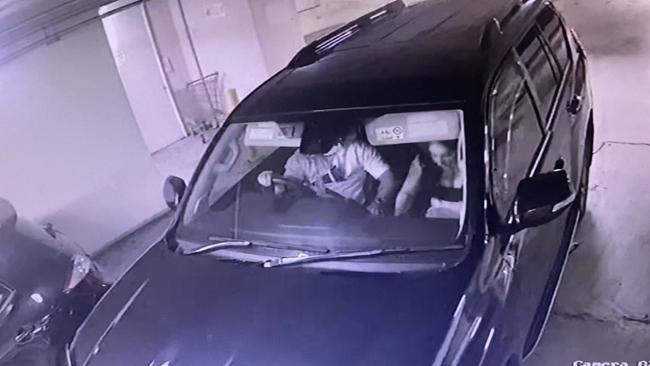 Amar Kettule driving into his building just hours before his murder. Picture: Supplied