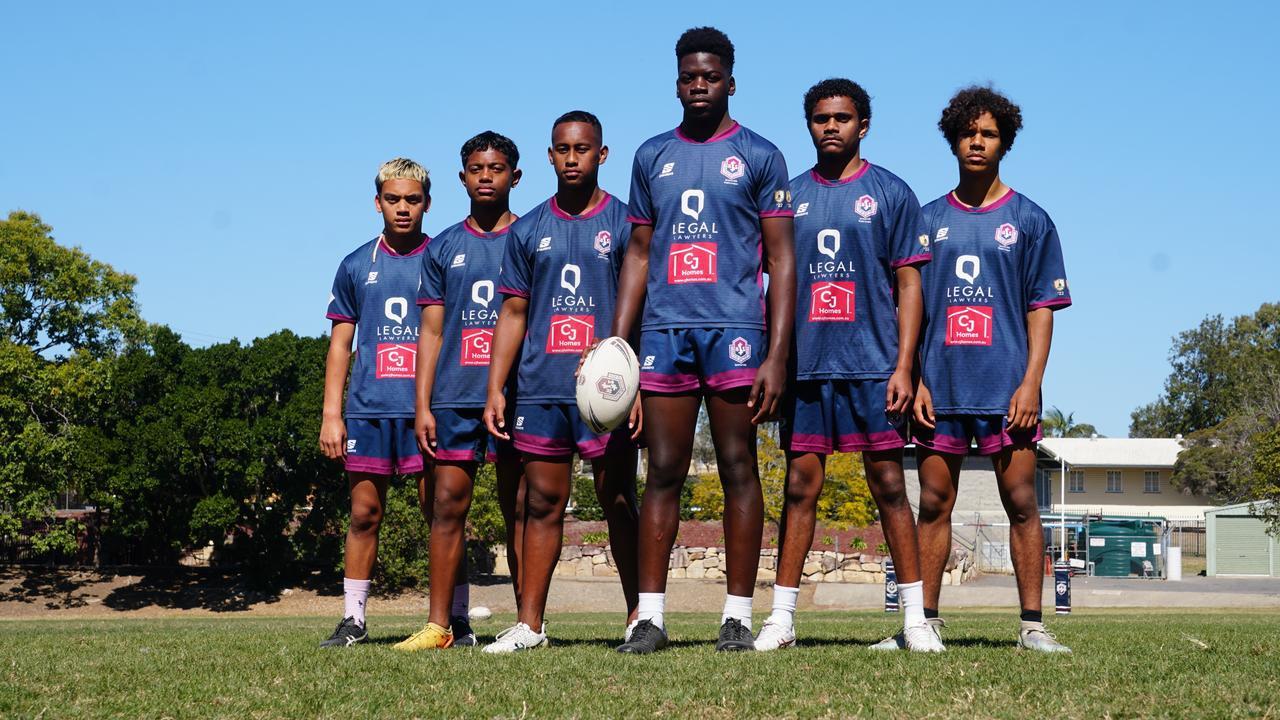 Some members of the Ipswich SHS Hancock Cup Year 9 team in 2023, including captain Innocent Baruani. Innocent (centre) is even bigger this year.