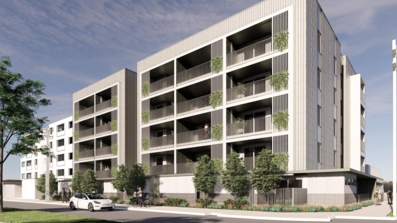 Plans have been released for the development of 42 apartments at a new five-storey building in Seaton under a proposal by the SA Housing Trust. Picture: Walter Brooke Architects