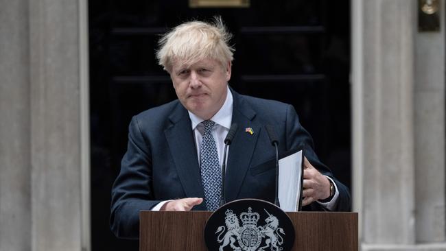 For years, Boris Johnson defied political gravity. Every time he fell upside down out of a skyscraper, he landed on his paws. Picture: Getty