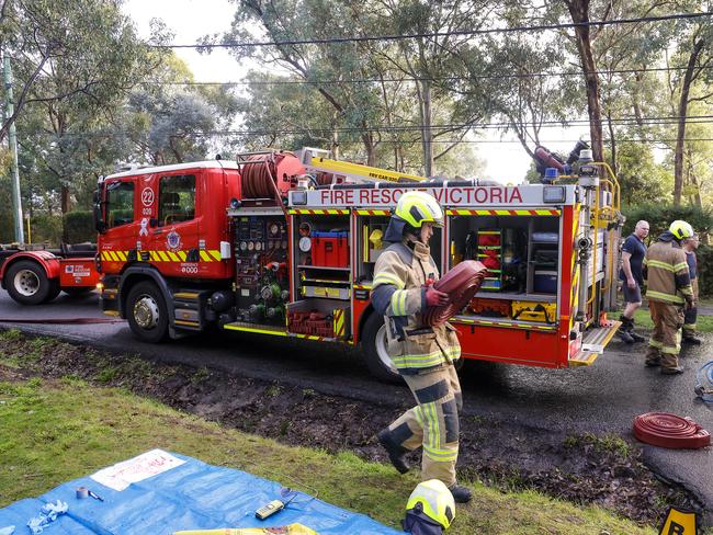 A neighbour says she woke to what sounded like a car crash. Picture: Ian Currie