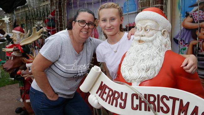 Sharon and Ebony Peach work on their display for months each year. Picture: Craig Wilson