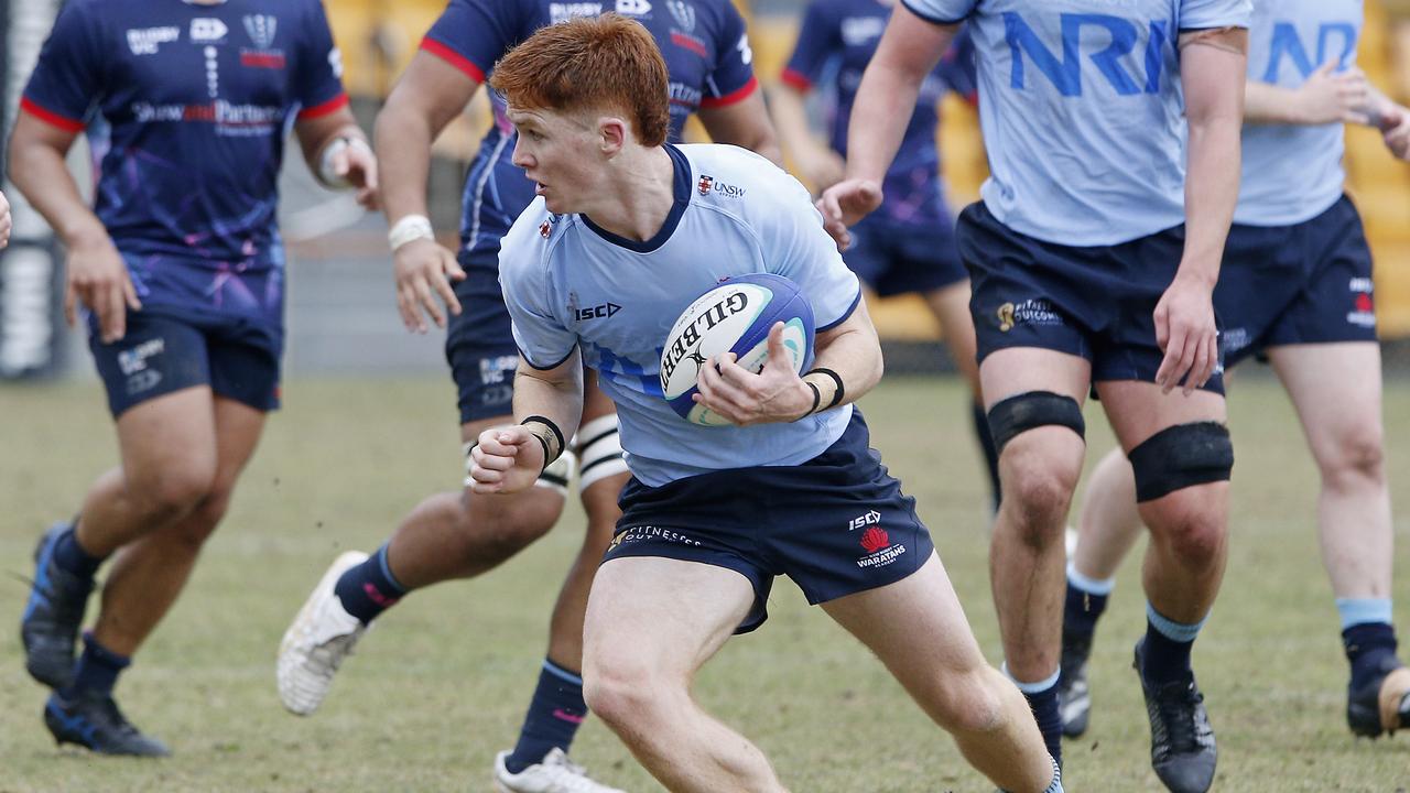 Waratahs' Sid Harvey in the Waratahs U19s match against Melbourne Rebels. Picture: John Appleyard.