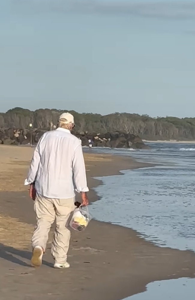 Noosa locals are applauding a man whose thoughtful beach-cleaning efforts were highlighted in a Facebook post. Photo: Bianca Pascoe.