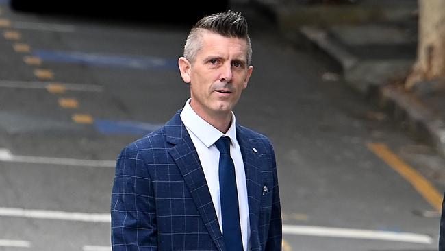 Lee Lovell told Brisbane Supreme Court about how his life has changed since the murder of his wife Emma during a violent home invasion on Boxing Day 2022. Picture: NCA NewsWire/ John Gass