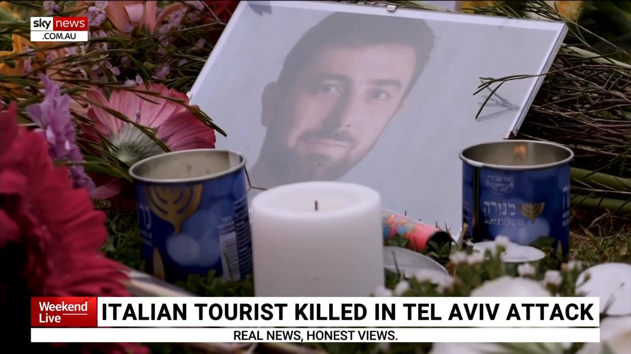 CCTV Footage Of Tel Aviv Terror Attack Released | Sky News Australia