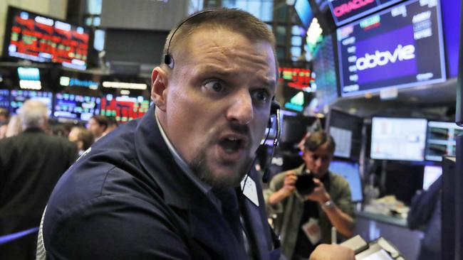 Stocks fell heavily on Wall Street overnight. Pic: AP