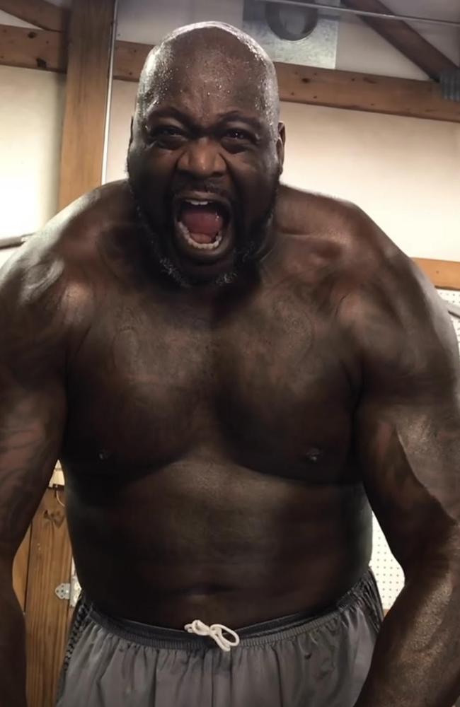 Shaquille O'Neal has showed off his new massive physique.