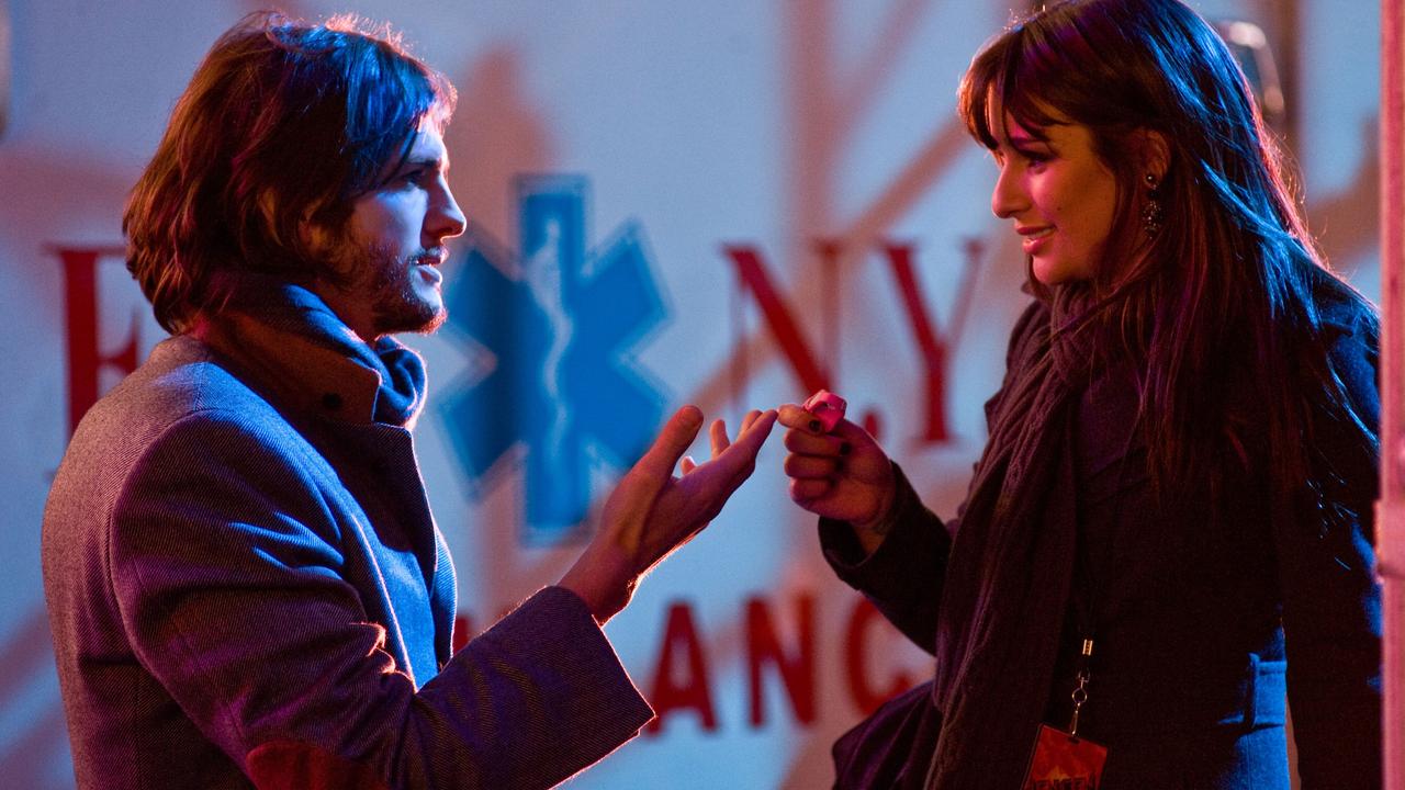 Ashton Kutcher and Lea Michele in New Year’s Eve.