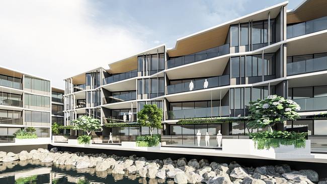 Artist impression of a proposed luxury unit complex at Sanctuary Cove planned by Mulpha International