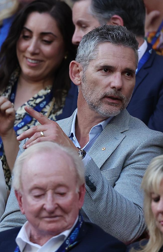 Eric Bana and Rod Laver. Picture: Getty