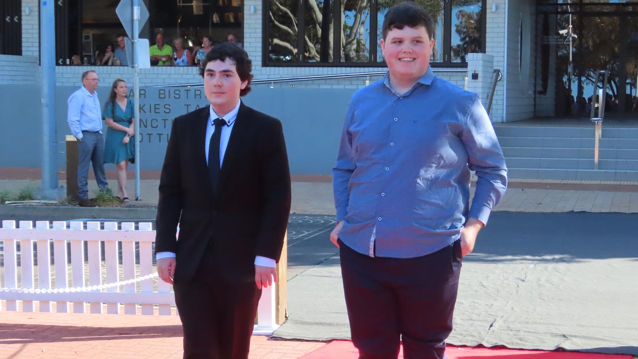 Urangan State High School students celebrating their formal.