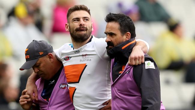 A knee injury could rule Stephen Coniglio out for the rest of the season. Picture: AAP