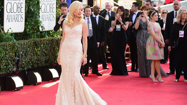 Miss Golden Globe Francesca Eastwood, daughter of Hollywood legend Clint Eastwood and actress Frances Fisher,  arrives at the Golden Globe Awards.