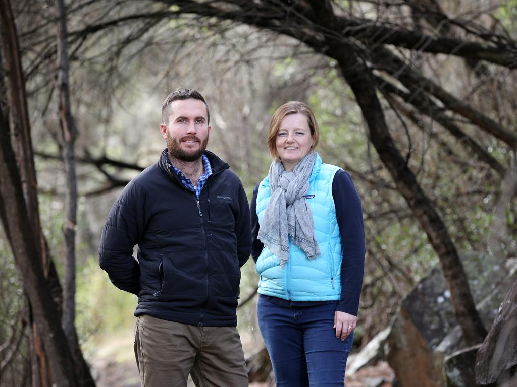 Daniel and Simone Hackett, the proponents of a luxury camp on Halls Island in the Walls of Jerusalem. Picture: CHRIS KIDD