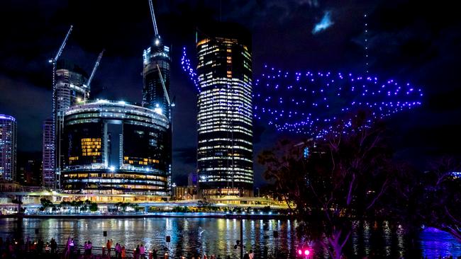 400 drones take to the sky in Nieergoo: Spirit of the Whale for Brisbane Festival. Photo: Atmosphere Photography