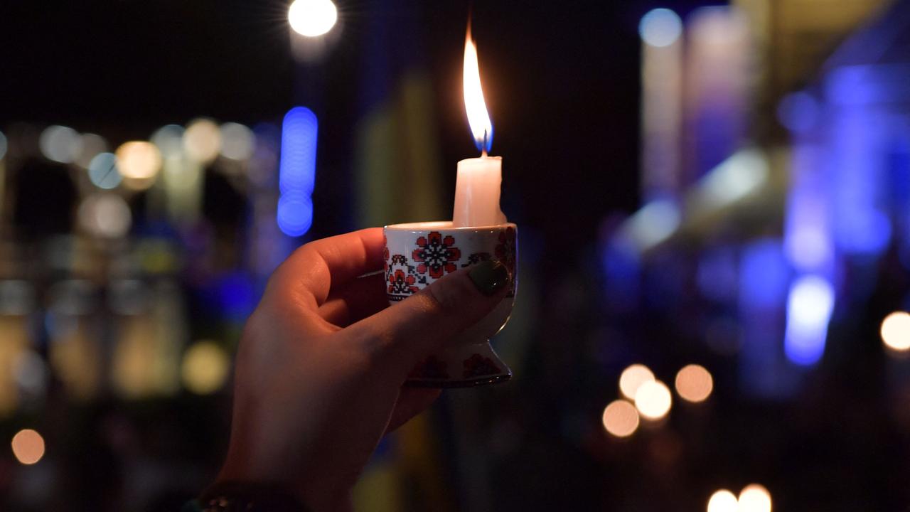 Australians are asked to light a candle in support of Ukrainians on Sunday. Picture: Nelson Almeida / AFP