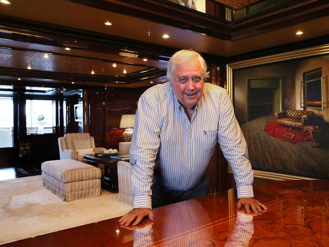 ## Strict EMBARGO for use in The Australian's 2022 Rich List magazine ##   Mining Billionaire Clive Palmer, on his superyacht 'Australia' in Sydney harbour ahead of his defamation court case against WA Premier Mark McGowan.Jane Dempster/The Australian.