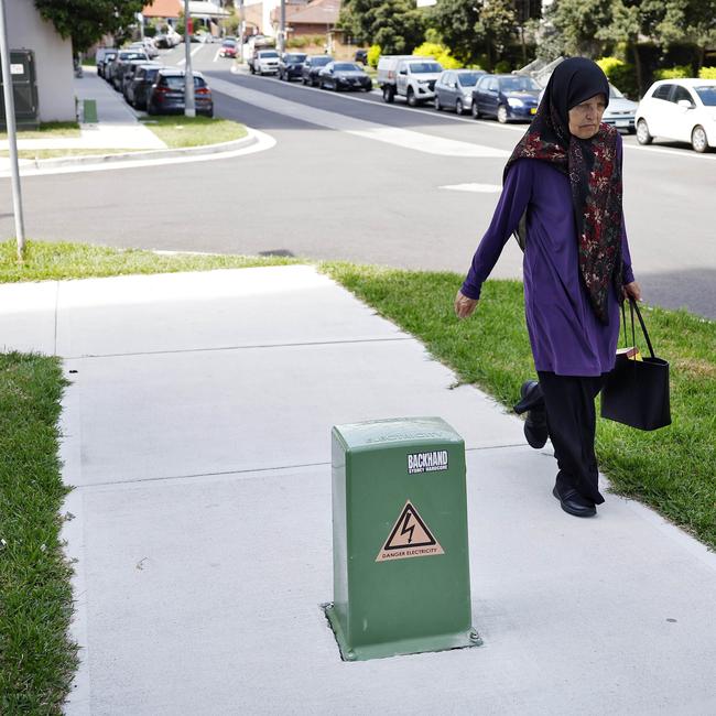 Electrical boxes on Bonar St in Wolli Creek. Picture: Sam Ruttyn