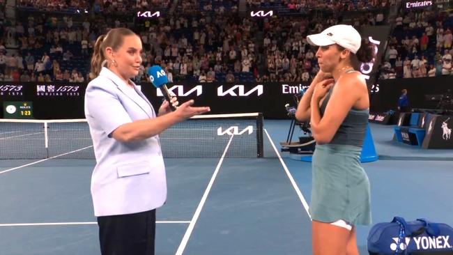 Jelena Dokic had a clear connection with Madison Keys. Photo: X, AusOpen.